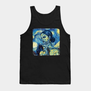 Woman in saree Van Gogh Style Tank Top